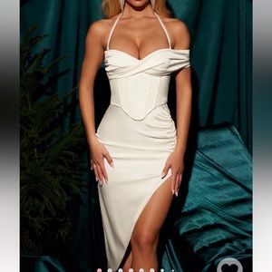 Oh Polly satin white dress!